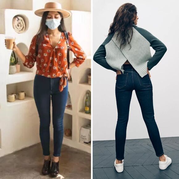 NEW Madewell 9" Mid-Rise‎ Skinny Jeans in Orland Wash: TENCEL™ Denim 24 - Picture 2 of 16